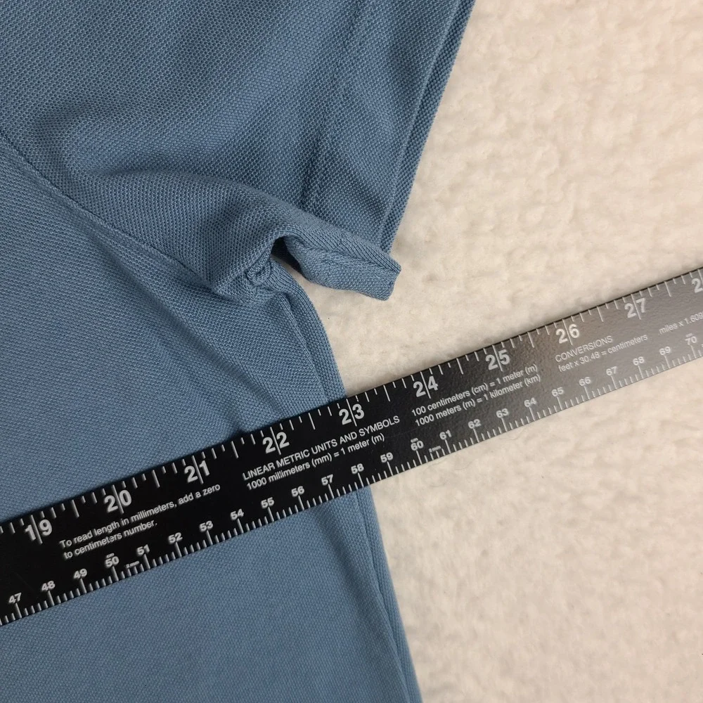 UNTUCKit Polo Shirt Mens XL Blue Steel Pima Cotton Performance Short Sleeve
